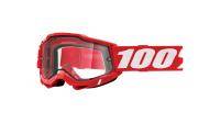 Маска 100% Accuri 2 Enduro Goggle Neon Red / Clear Dual Lens