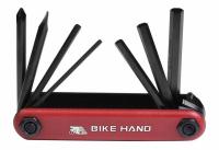 Ключи-шестигранники Bikehand YC-267 складные 5 шт + 2 отвертки