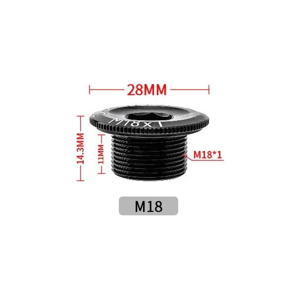 Прижимной болт Energy, CNC AL-7075, M18х10мм, чёрный