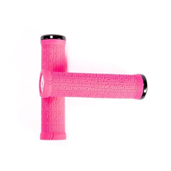 Грипсы BMX Stay Strong x ODI Reactiv Lock On Grips, Hot Pink